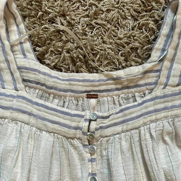 FreePeople Cottagecore Boho Romantic Fairy Whimsigoth Square NeckLace Blouse SzS - Picture 4 of 11